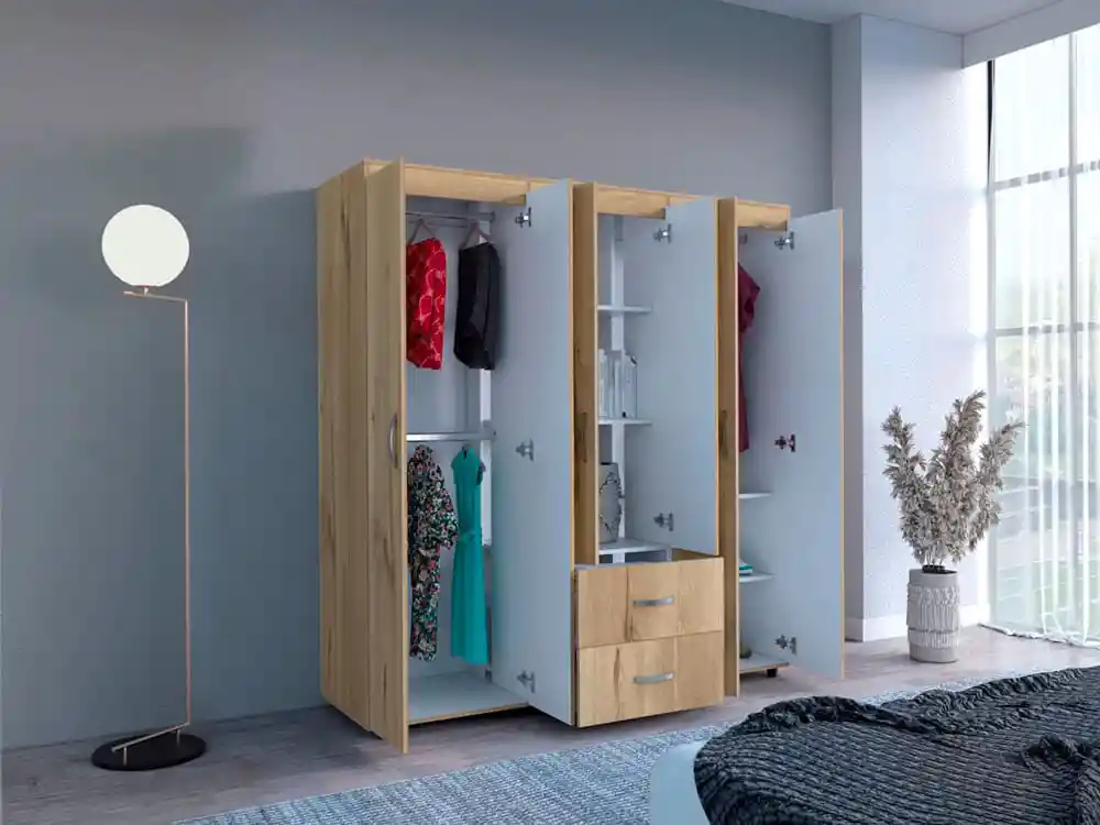 Closet Bariloche 180x170x50 Rta Duna Blanco