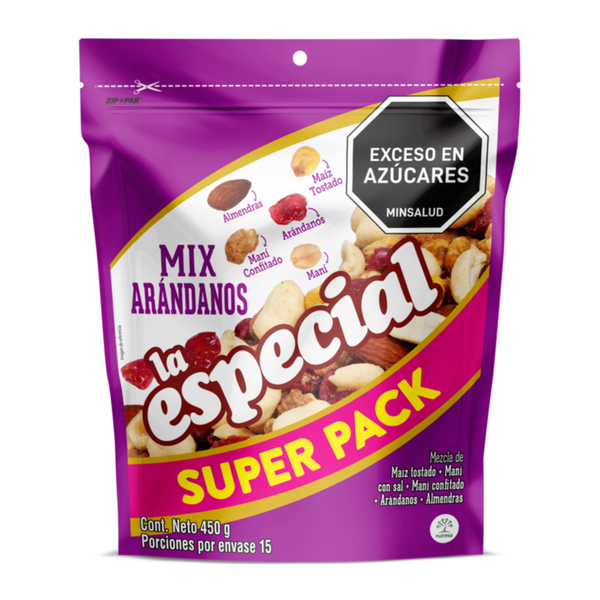 La Especial Mix de Maní con Arándanos 450g