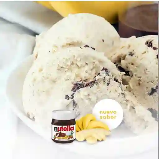 Helado banano con nutella