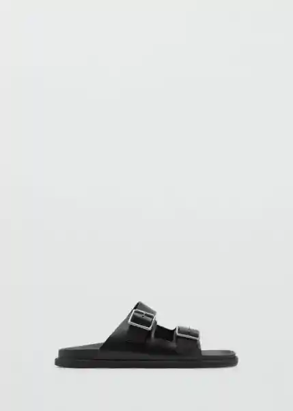 Sandalias Buckle Negro Talla 41 Hombre Mango