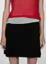 Falda Tabli Negro Talla XL Mujer Mango