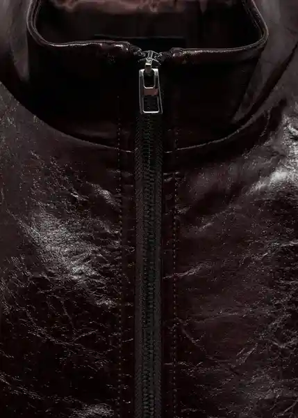 Chaqueta Mela Marrón Talla L Mujer Mango