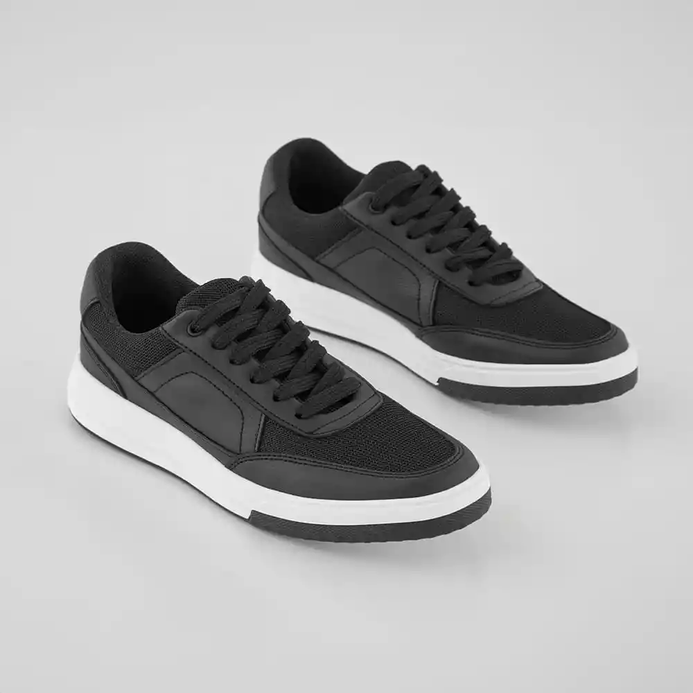 Tenis Casuales Masculinos Negros Man-0324 Urb Talla 43