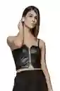 Top Corse Negro Para Mujer Lisa