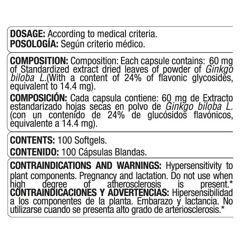 Medical Green Ginkgo Biloba 60 Mg