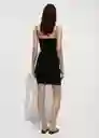 Vestido Ciruela Negro Talla M Mujer Mango