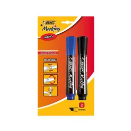 Bic Marcador Borrable Azul y Negro