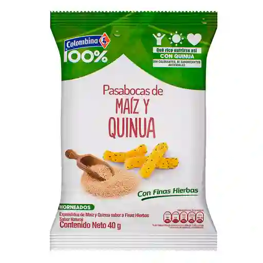 Colombina 100% Pasabocas de Maíz y Quinua con Finas Hierbas