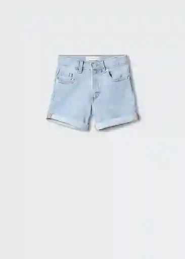 Short Chip Tejano Claro Talla 07 Niñas Mango