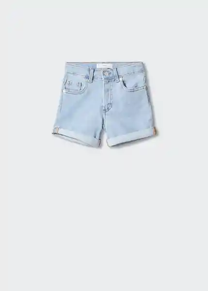 Short Chip Tejano Claro Talla 07 Niñas Mango