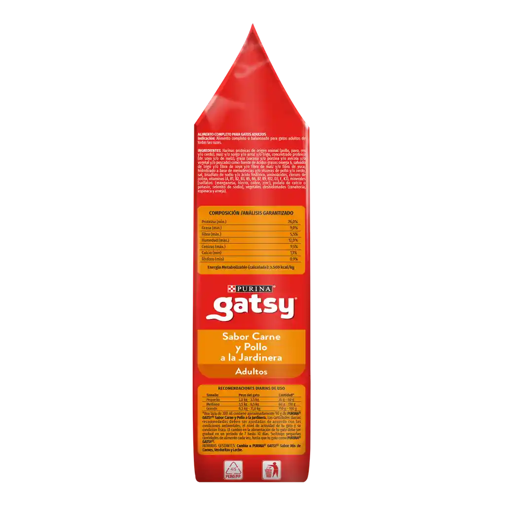 Comida para Gatos Purina Gatsy pollo y carne 500gr