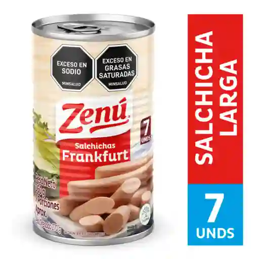 Zenú Salchichas Tipo Frankfurt Enlatadas