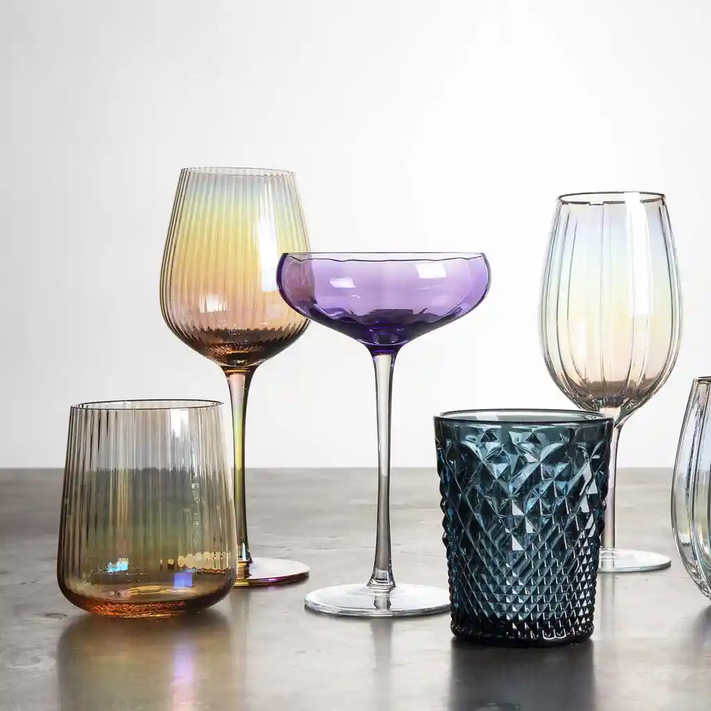 Set Vaso Ámbar Tornasol Ambiente Gourmet