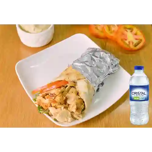 Combo Shawarma de Pollo + Cristal Sin Gas 400 ml