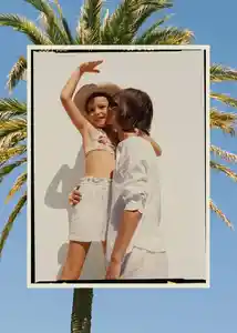 Short Julie Off White Talla S Mujer Mango