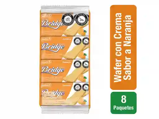 Bridge Galletas Wafer Sabor a Naranja