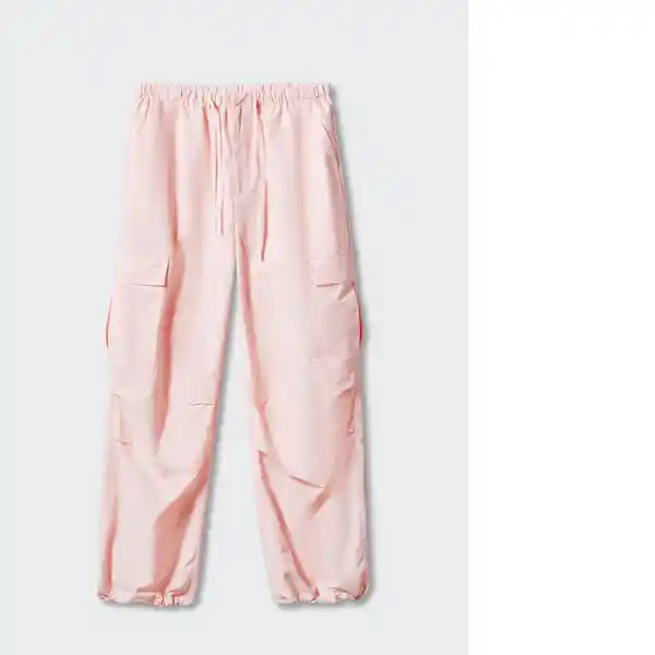 Pantalón Joanne Rosa Pastel Talla 36 Mujer Mango