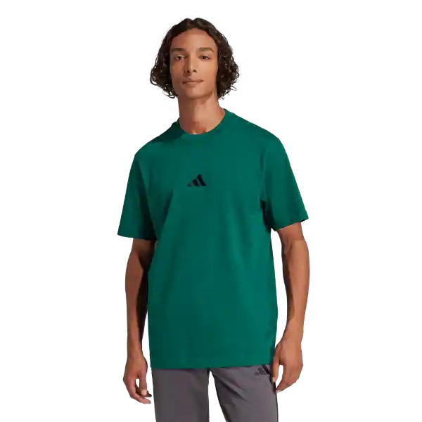 Adidas Camiseta Sl Sj Manga Corta Lifestyle Hombre Verde Talla L