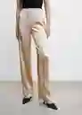 Pantalón Nicole Beige Talla 24 Mujer Mango