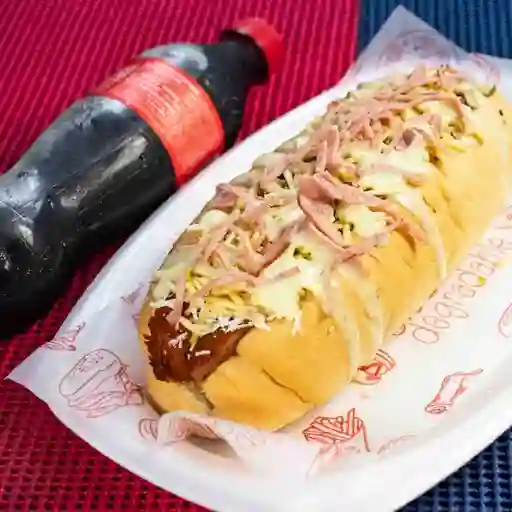 Perro suizo jamón + gaseosa 400 ml