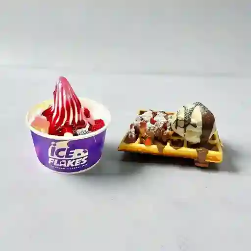 Super Duo Waffle con Helado y Twister
