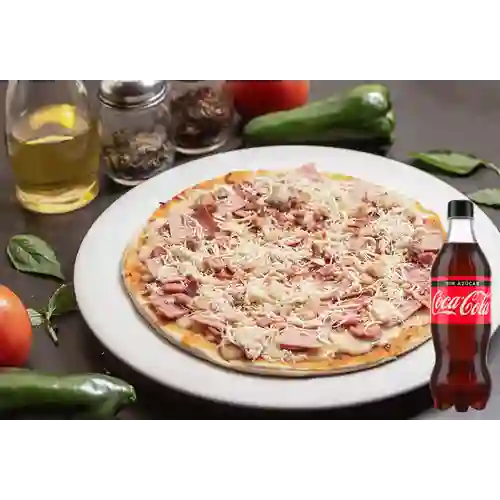 Combo Pizza la 5 Carnes + Coca-Cola Zero 600 ml