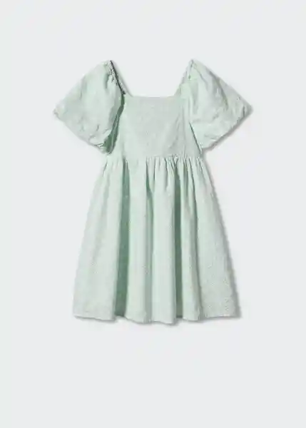 Vestido Ruiloba Verde Pastel Talla 12 Niñas Mango