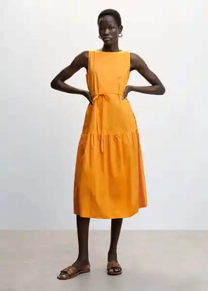 Vestido Tutti-H Naranja Talla XL Mujer Mango