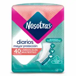 Nosotras Protectores Diarios Largos Multiestilo con Alas