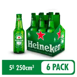 Heineken Cerveza Bnr 250 mL x 6 Und