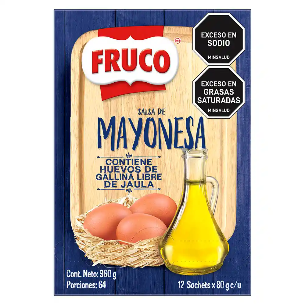 Salsa de Mayonesa Fruco sachet 80G x 12 unidades