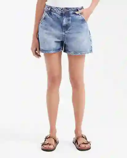 Short Medio Femenino Azul Francés Medio Talla 8 Chevignon