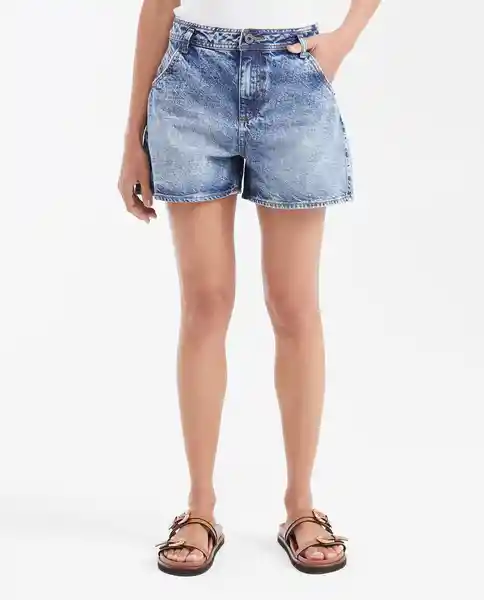 Short Medio Femenino Azul Francés Medio Talla 8 Chevignon