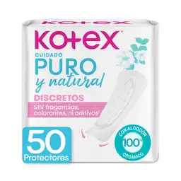 Protectores Diarios Kotex Puro y Natural 50 Und