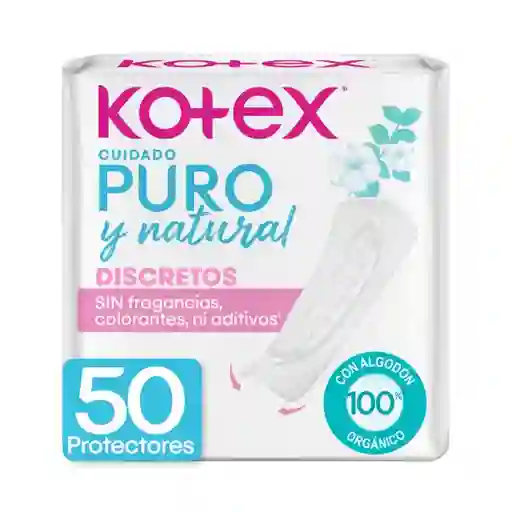 Protectores Diarios Kotex Puro y Natural 50 Und