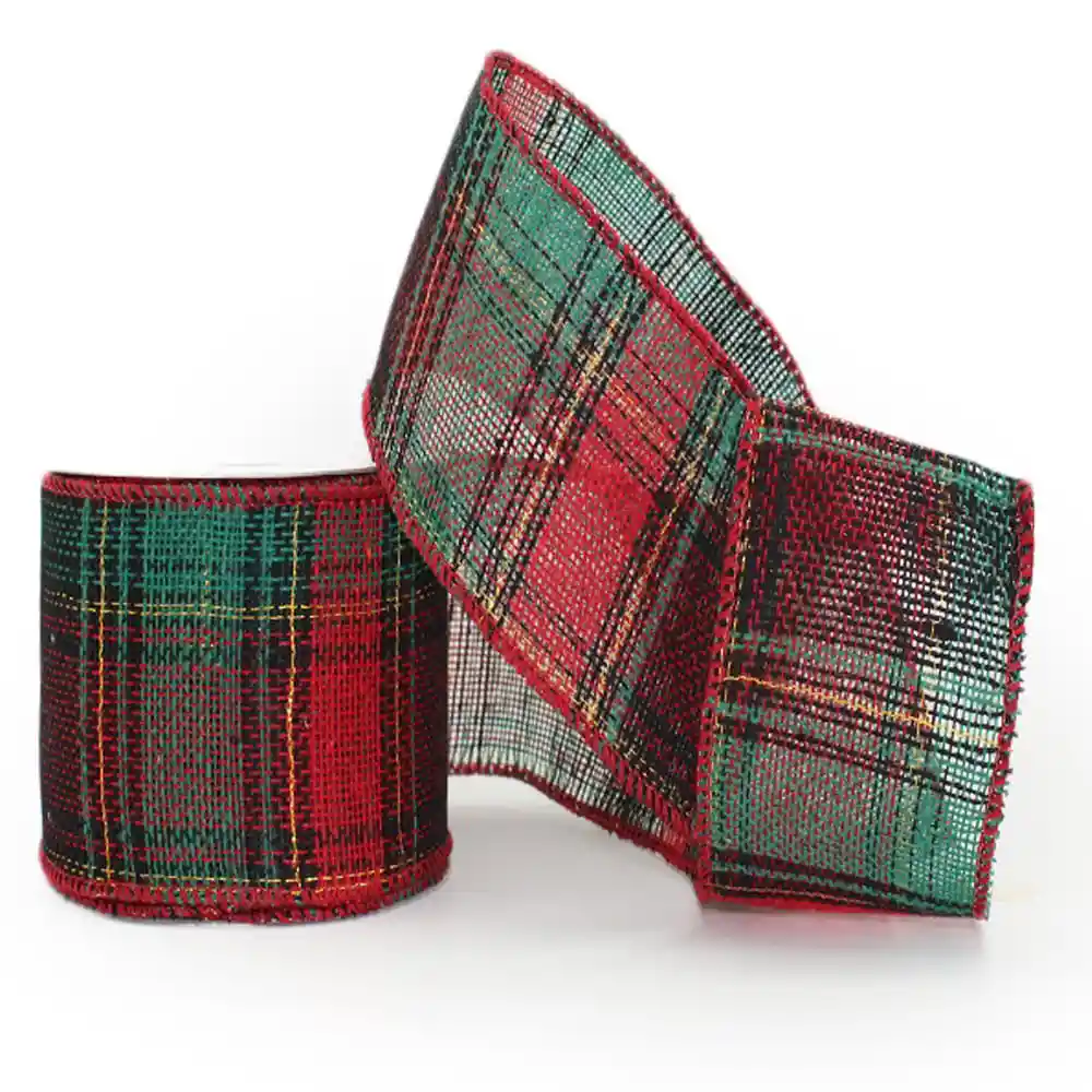 Navilandia Cinta Decorativa Escocesa Verde / Roja 6 Cm X 9 M
