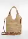 Bolso M Lina Beige Talla 99 Mujer Mango