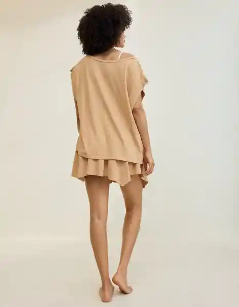 Camiseta Aerie Café Talla Medium 3854214 American Eagle