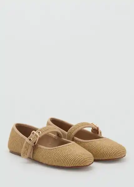 Zapatos Cotton Camel Talla 36 Mujer Mango