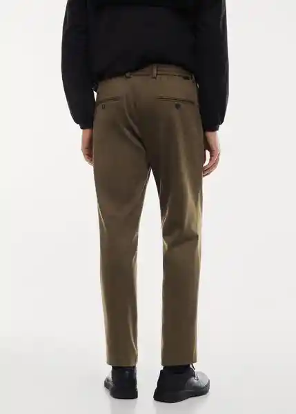 Pantalón Pluto Khaki Talla 42 Hombre Mango