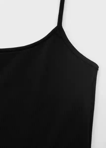 Top Bacara Negro Talla S Mujer Mango