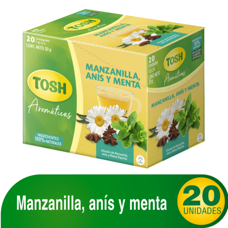 Tosh Aromática de Manzanilla, Anís y Menta 20 g