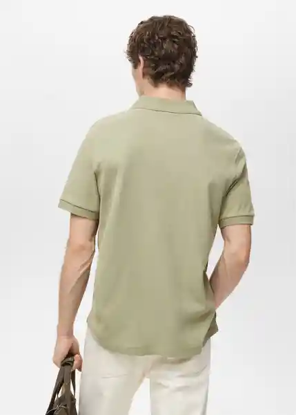 Camiseta Polo Rea Khaki Talla M Hombre Mango