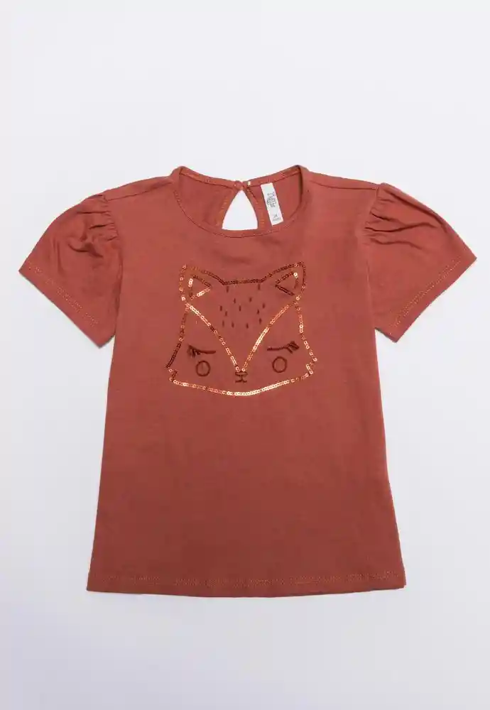 Camiseta Manga Corta 12/18mese-rosado