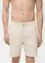 Short Liso Arena Talla M Hombre Mango