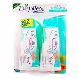Depilex Crema Depilatoria con Aceite de Almendras Pack X2