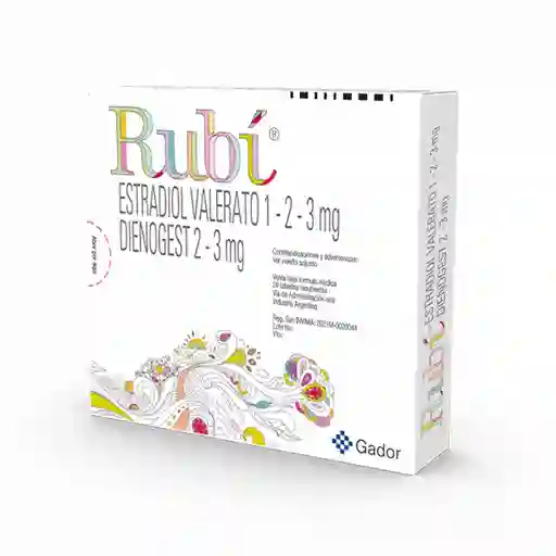 Rubí Tabletas (1-2-3 mg/2-3 mg)