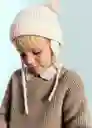 Gorro Pompón Arena Talla 57 Niñas Mango