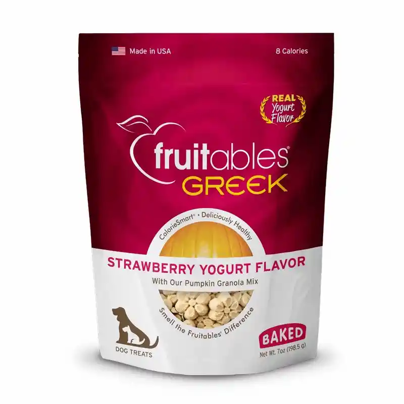 Fruitables Greek Snaks para Perros Sabor a Yogur Fresa 