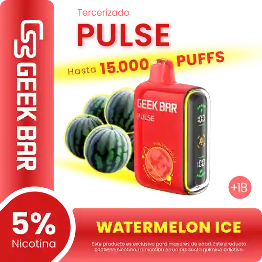 Geek Bar  Vape Pulse Watermelon Ice - 15000 puffs - 5% Nicotina